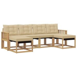 vidaXL &Sigma;&epsilon;&iota;&rho;ά &Kappa;&alpha;&nu;&alpha;&pi;έ &Epsilon;&xi;&omega;&tau;&epsilon;&rho;&iota;&kappa;&omicron;ύ &mu;&epsilon; &mu;&alpha;&xi;&iota;&lambda;ά&rho;&iota; 6 pcs &Lambda;&epsilon;&upsilon;&kappa;ό &kappa;&alpha;&iota; &Mu;&pi;&epsilon;&zeta;