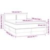 vidaXL &Kappa;&rho;&epsilon;&beta;ά&tau;&iota; Boxspring &mu;&epsilon; &Sigma;&tau;&rho;ώ&mu;&alpha; &Sigma;&kappa;&omicron;ύ&rho;&omicron; &Pi;&rho;ά&sigma;&iota;&nu;&omicron; 140x190&epsilon;&kappa;. &Beta;&epsilon;&lambda;&omicron;ύ&delta;&iota;&nu;&omicron;