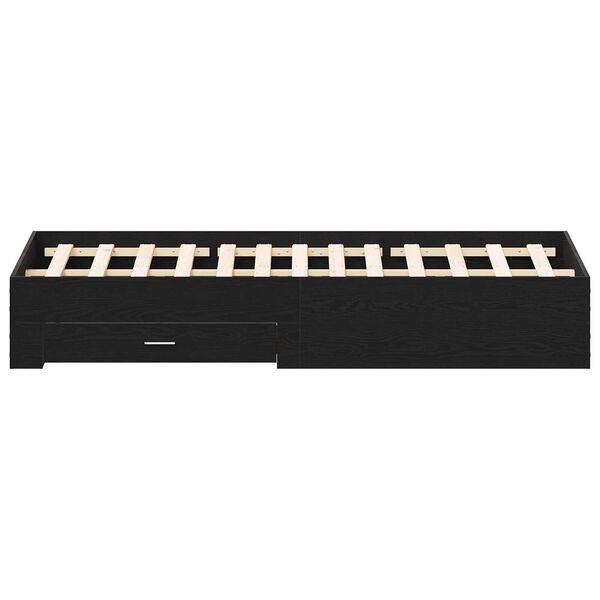 vidaXL Κρεβάτι με Συρτάρια Μαύρη Δρυς 180x200 εκ Επεξεργασμένο Ξύλο