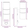 vidaXL Εξωτερικά Φωτιστικά Τοίχου 2 pcs Μαύρο 7 x 10 x 22 εκ