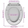vidaXL Κάλυμμα Λεκάνης με Soft Close &amp; Quick Release Οβάλ Ανοιχτό Γκρι