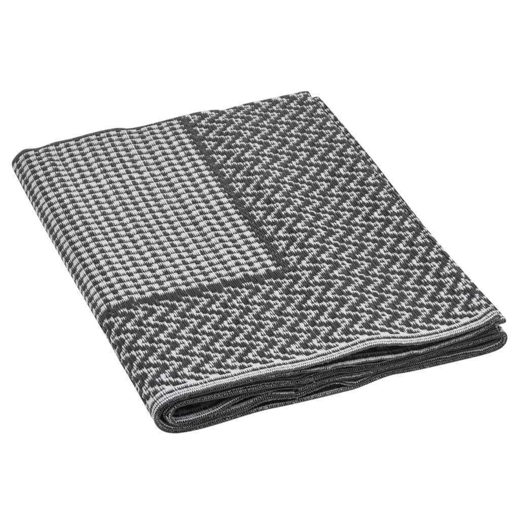 vidaXL Χαλί εξωτερικού χώρου ARAKIL Μαύρο 140x200 cm PP