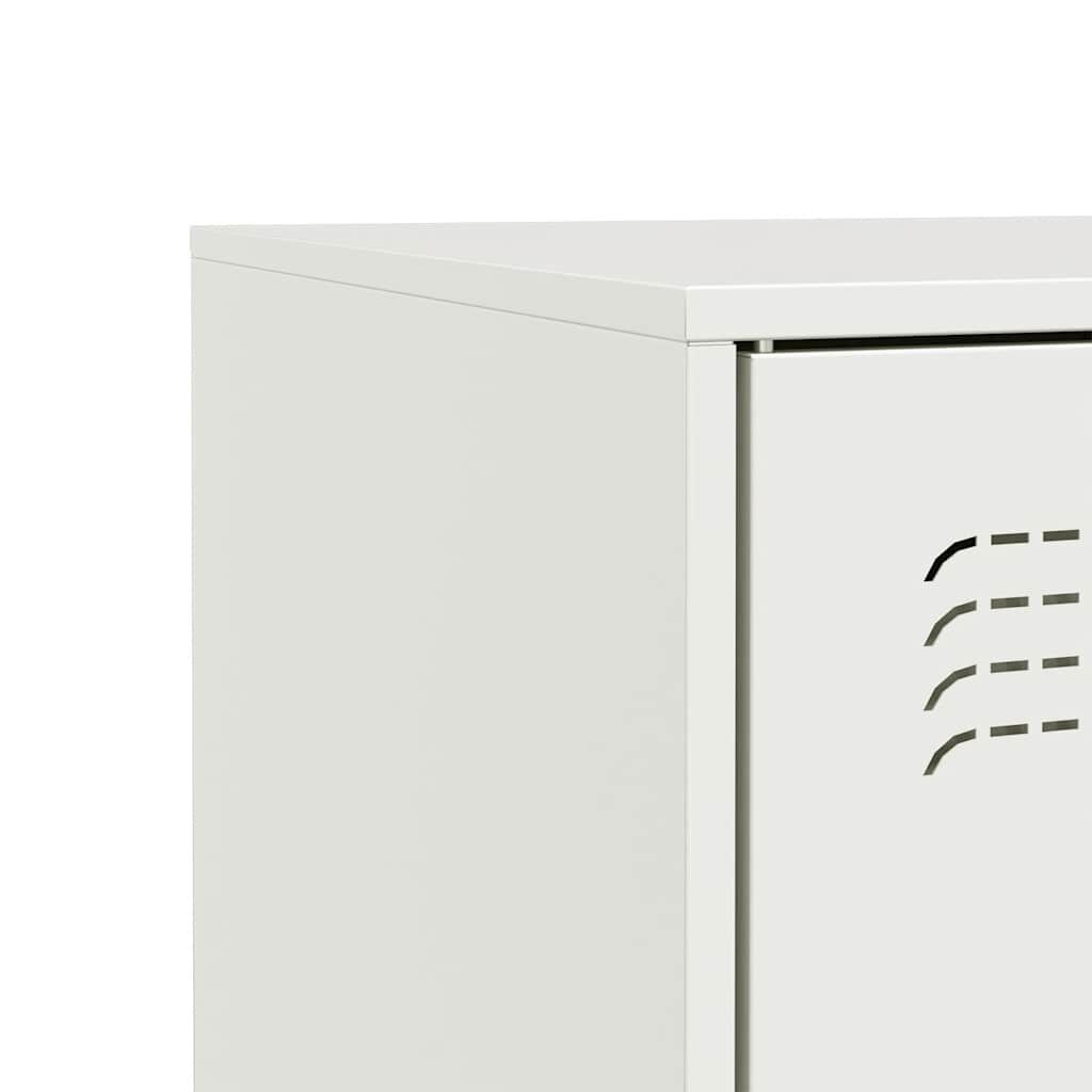 vidaXL Μπουφές Λευκός 67x39x83 εκ. από Ατσάλι