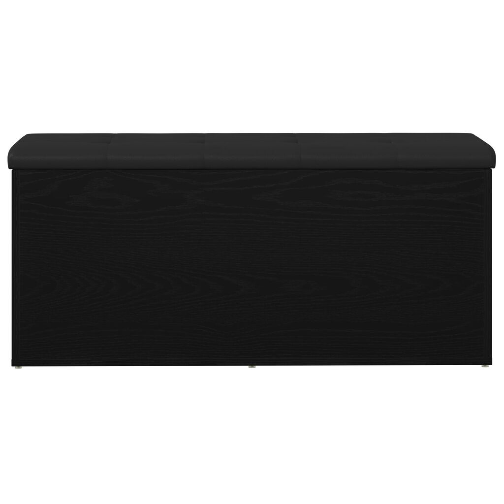 vidaXL Παγκάκι Αποθήκευσης Μαύρη Δρυς 100x40x45 εκ. Συνθετικό Ξύλο