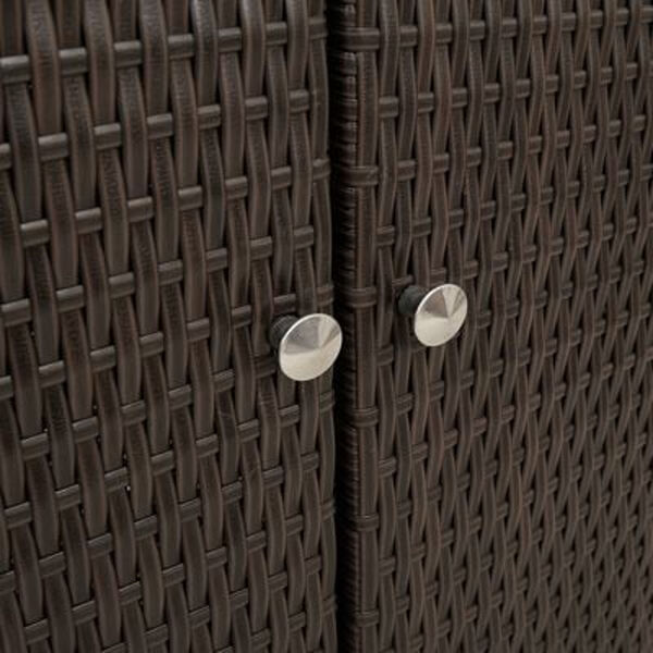 vidaXL Ντουλάπα αποθήκευσης Καφέ 100x36x102 εκ Ρατάν