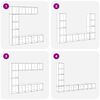 vidaXL Βιβλιοθήκη 3 pcs Μαύρη Οξυά 36 x 30 x 143 cm Επεξεργασμένο ξύλο