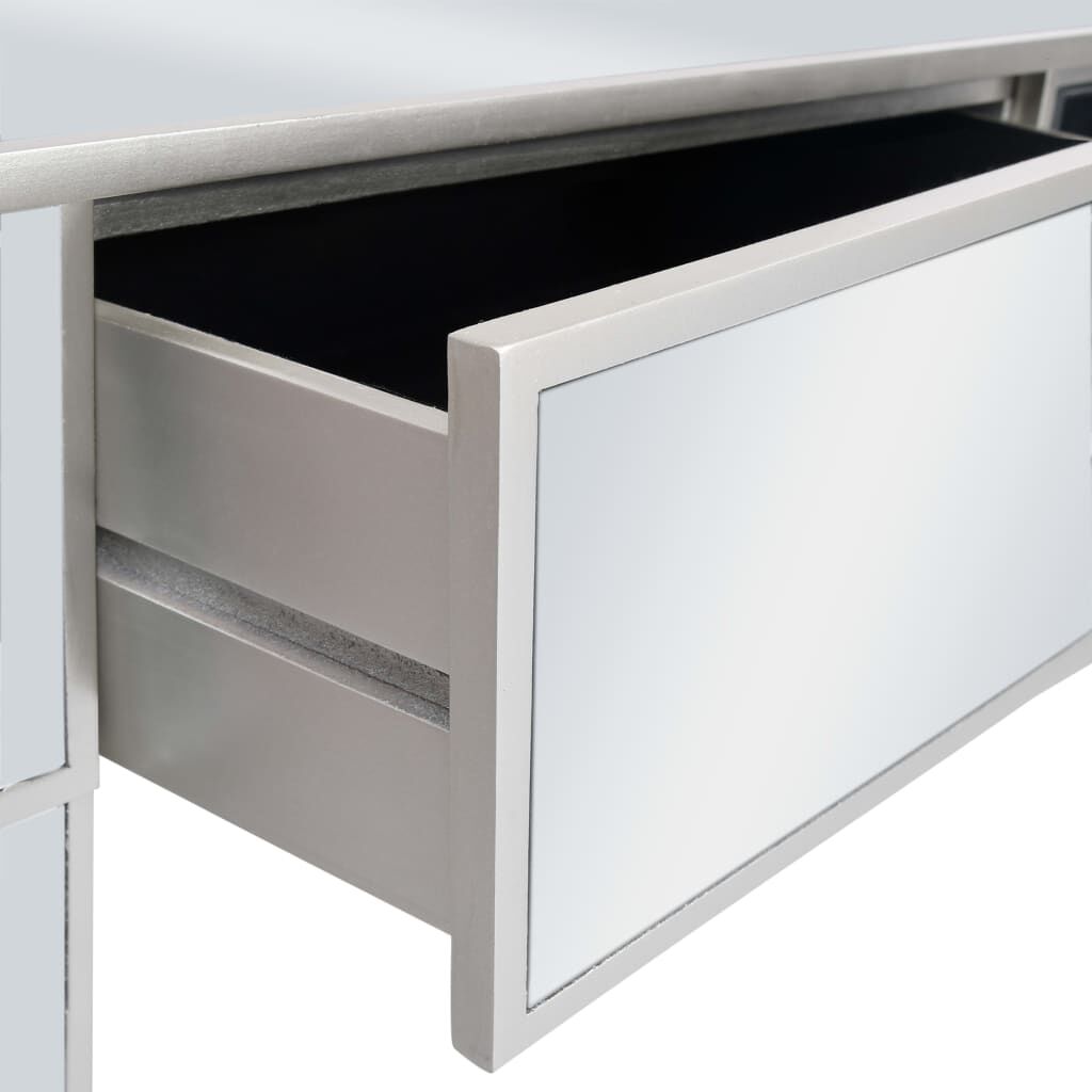 vidaXL Τραπέζι Κονσόλα Καθρέφτης 106,5 x 38 x 76,5 εκ. από MDF & Γυαλί