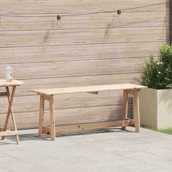 vidaXL Εξωτερικός πάγκος Καφέ 119 x 35 x 47 εκ. Μασίφ ξύλο πεύκου