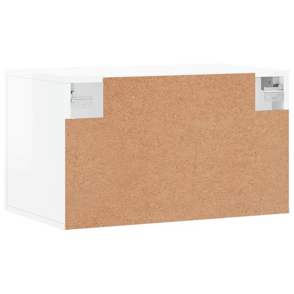 vidaXL Ντουλάπι Τοίχου Γυαλιστερό Λευκό 60x36,5x35 εκ. Επεξεργ. Ξύλο