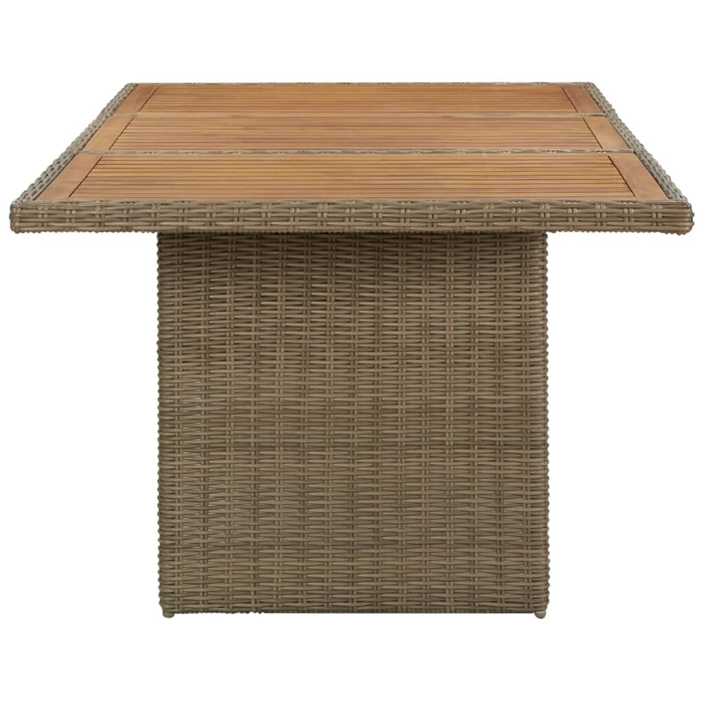 vidaXL Τραπεζαρία Κήπου Καφέ 200 x 100 x 74 εκ. από Συνθετικό Ρατάν