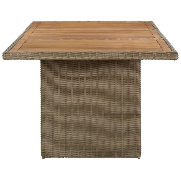 vidaXL Τραπεζαρία Κήπου Καφέ 200 x 100 x 74 εκ. από Συνθετικό Ρατάν
