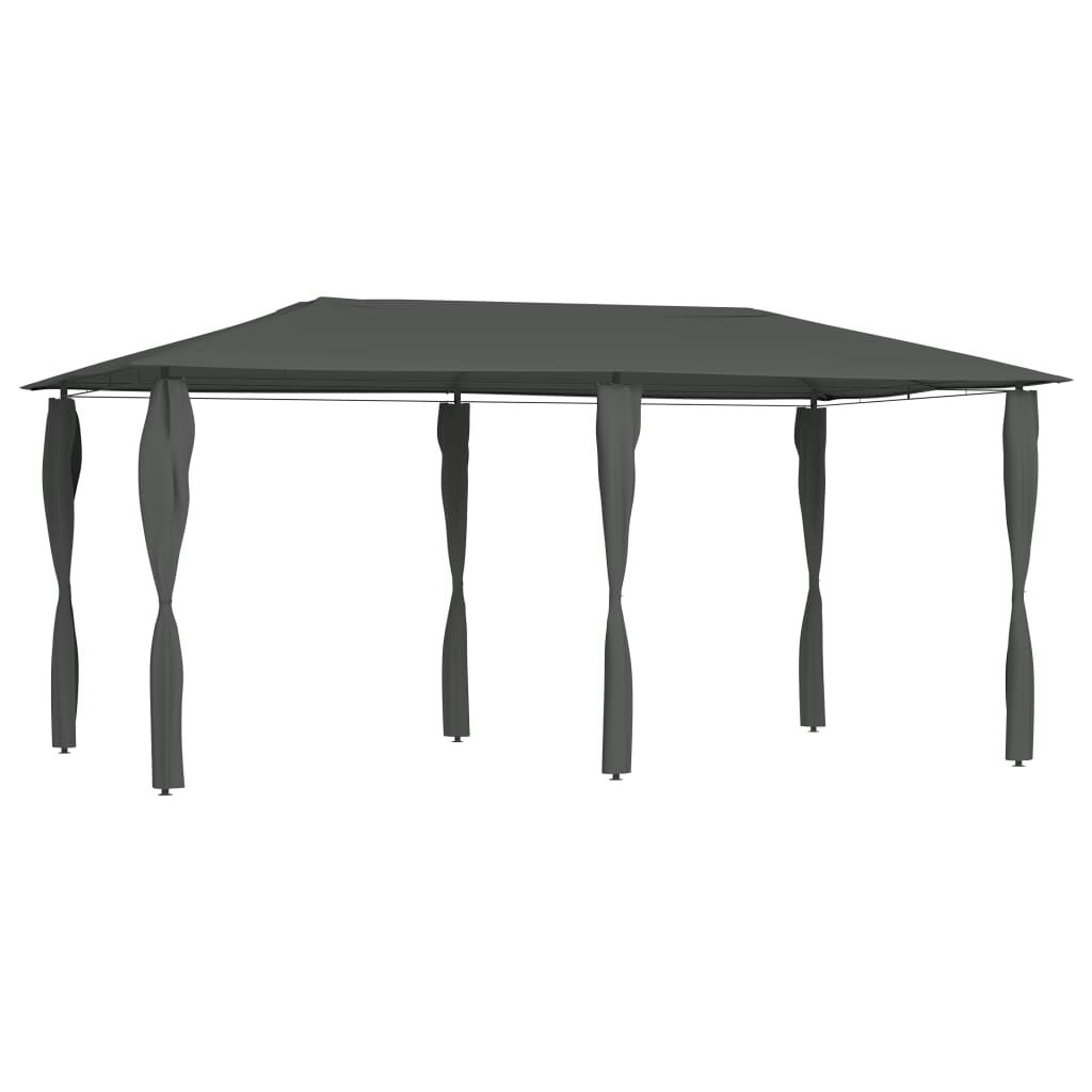 vidaXL Κιόσκι με Καλύμματα Στύλων Ανθρακί 2,98x5,3x2,59 μ. 160 γρ./μ²