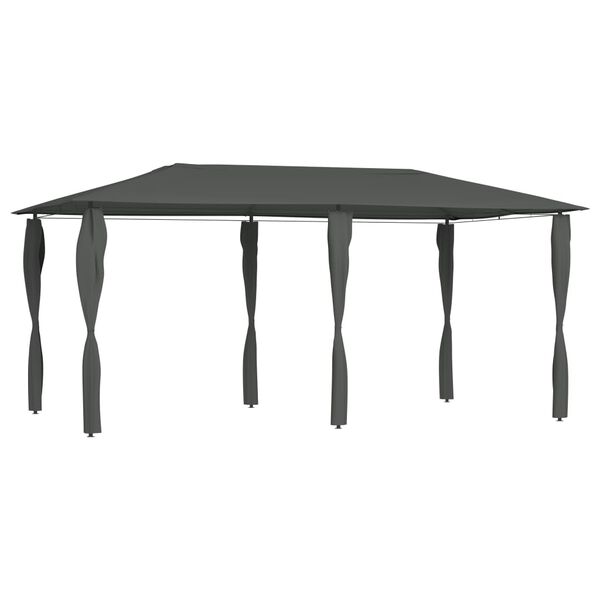 vidaXL Κιόσκι με Καλύμματα Στύλων Ανθρακί 2,98x5,3x2,59 μ. 160 γρ./μ²