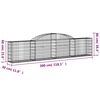 vidaXL Συρματοκιβώτια Τοξωτά 10 τεμ. 300x30x60/80 εκ. Γαλβαν. Ατσάλι
