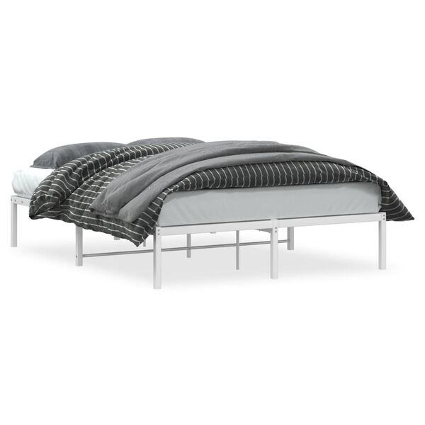 vidaXL Πλαίσιο Κρεβατιού Λευκό 140 x 200 εκ. Μεταλλικό