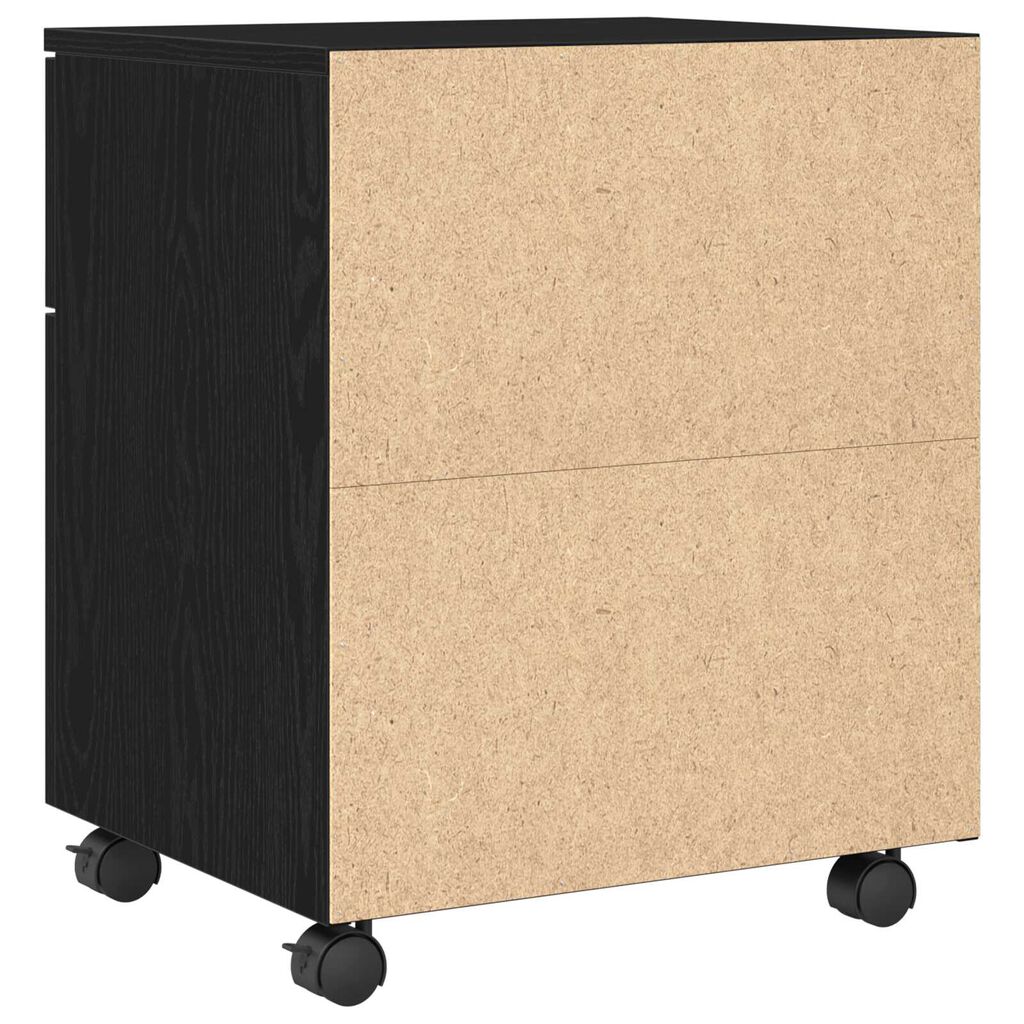 vidaXL Ντουλάπα Αρχείων Μαύρη δρυς 45 x 38 x 54 εκ Επεξεργασμένο ξύλο