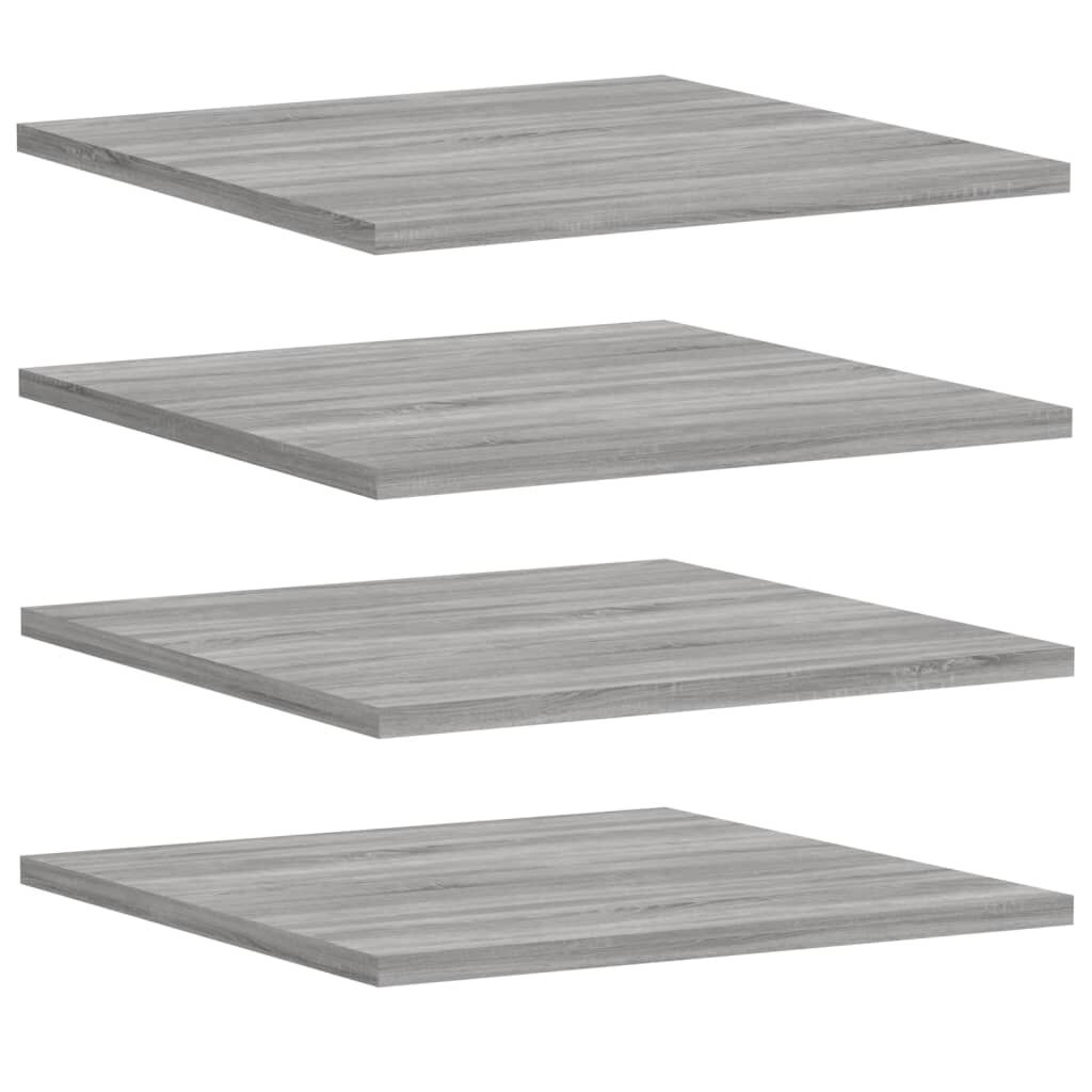vidaXL Ράφια Τοίχου 4 τεμ. Γκρι Sonoma 40x50x1,5 εκ. Επεξεργ. Ξύλο