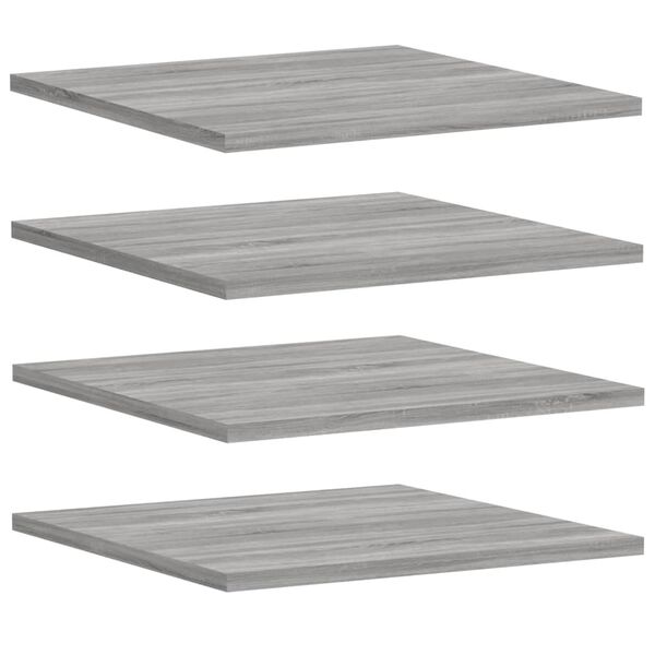 vidaXL Ράφια Τοίχου 4 τεμ. Γκρι Sonoma 40x50x1,5 εκ. Επεξεργ. Ξύλο