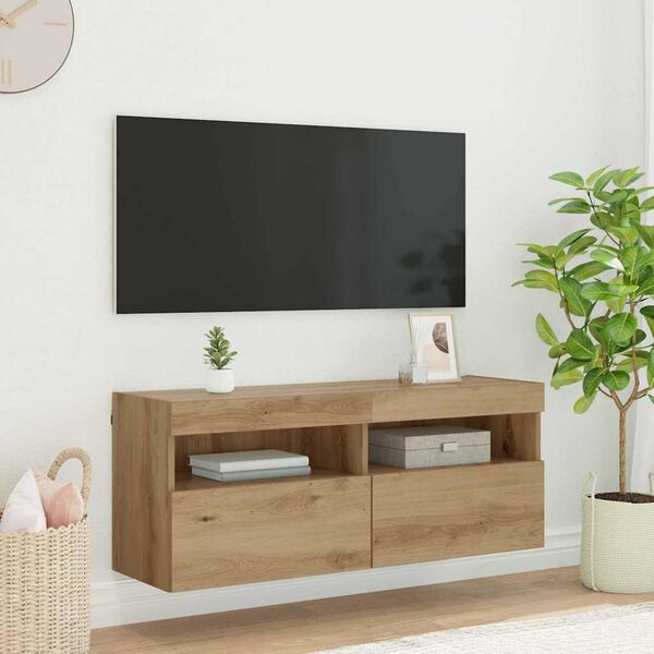 vidaXL &Nu;&tau;&omicron;&upsilon;&lambda;ά&pi;&iota; &Tau;&eta;&lambda;&epsilon;ό&rho;&alpha;&sigma;&eta;&sigmaf; &Tau;&omicron;ί&chi;&omicron;&upsilon; Artisan Oak 100 x 30 x 40 &epsilon;&kappa;