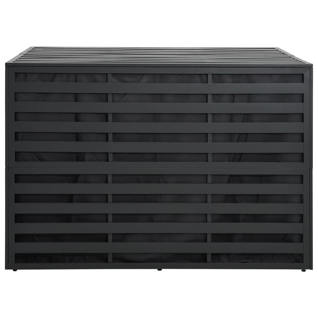 vidaXL Μπαούλο Αποθήκευσης Κήπου Ανθρακί 150x100x100 εκ. Αλουμινίου
