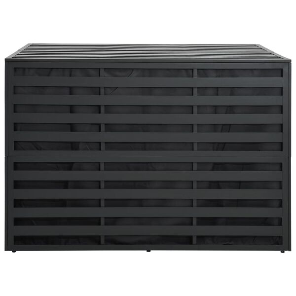 vidaXL Μπαούλο Αποθήκευσης Κήπου Ανθρακί 150x100x100 εκ. Αλουμινίου