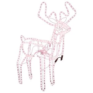 vidaXL Χριστουγεννιάτικος Τάρανδος Κιν. Κεφάλι Θερμό Λευκό 76x42x87εκ