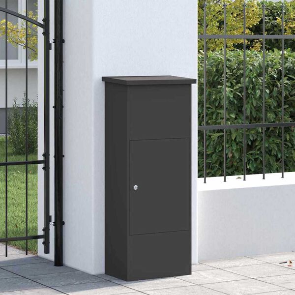vidaXL Θυρίδα Πακέτων Μαύρο 44.5 x 29 x 110.5 εκ Ατσάλι
