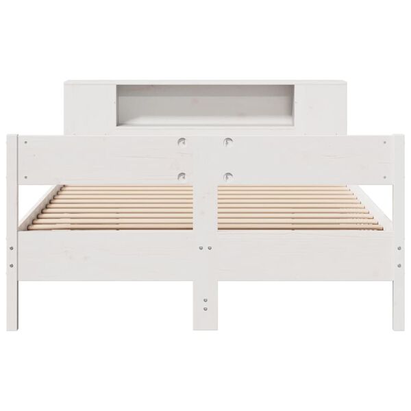 vidaXL Κρεβάτι Βιβλιοθήκη Χωρίς Στρώμα 150x200 εκ Μασίφ Ξύλο Πεύκου