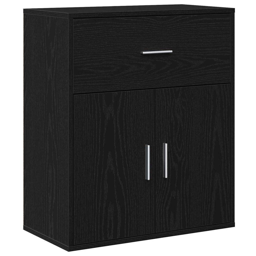 vidaXL Πλαϊνό γραφείο Μαύρη δρυς 60 x 31 x 70 εκ Επεξεργασμένο ξύλο