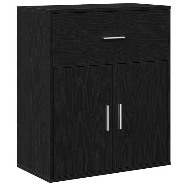 vidaXL Πλαϊνό γραφείο Μαύρη δρυς 60 x 31 x 70 εκ Επεξεργασμένο ξύλο
