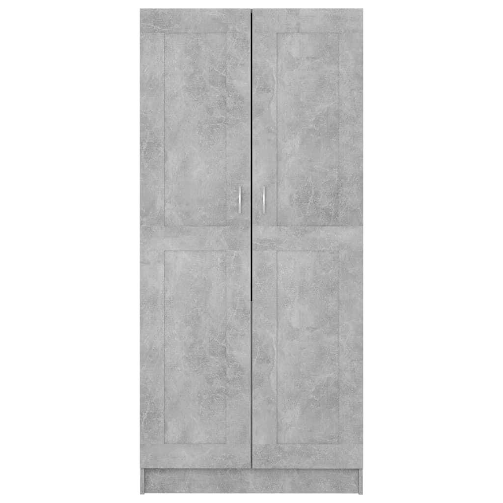 vidaXL Ντουλάπα Γκρι Σκυροδέματος 85,2 x 51,5 x 180 εκ από Επεξ. Ξύλο