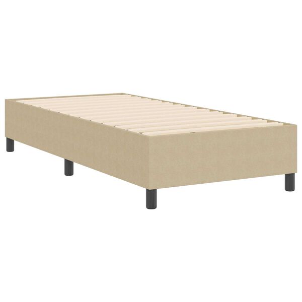 vidaXL Κρεβάτι Box Spring Ανοιχτό Πράσινο Γκρι 90x200 εκ Ύφασμα Κορντουρόι