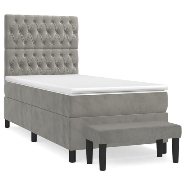 vidaXL &Kappa;&rho;&epsilon;&beta;ά&tau;&iota; Boxspring &mu;&epsilon; &Sigma;&tau;&rho;ώ&mu;&alpha; &Alpha;&nu;&omicron;&iota;&chi;&tau;ό &Gamma;&kappa;&rho;&iota; 100x200 &epsilon;&kappa;. &Beta;&epsilon;&lambda;&omicron;ύ&delta;&iota;&nu;&omicron;