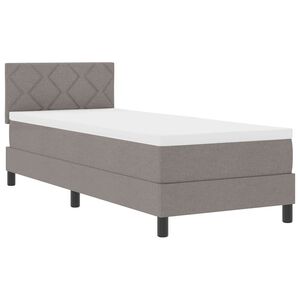 vidaXL Κρεβάτι με ελατήρια με στρώμα Taupe 80 x 200 cm ύφασμα