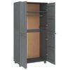 vidaXL Ντουλάπα HAMAR Σκ. Γκρι 89 x 50 x 180 εκ. από Μασίφ Ξύλο Πεύκου