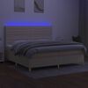 vidaXL &Kappa;&rho;&epsilon;&beta;ά&tau;&iota; Boxspring &mu;&epsilon; &Sigma;&tau;&rho;ώ&mu;&alpha; & LED &Kappa;&rho;&epsilon;&mu; 200x200 &epsilon;&kappa;. &Upsilon;&phi;&alpha;&sigma;&mu;ά&tau;&iota;&nu;&omicron;