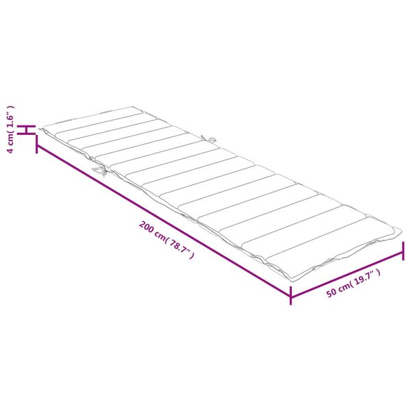 vidaXL Μαξιλάρι Ξαπλώστρας Μπεζ 200x50x4 εκ. Ύφασμα