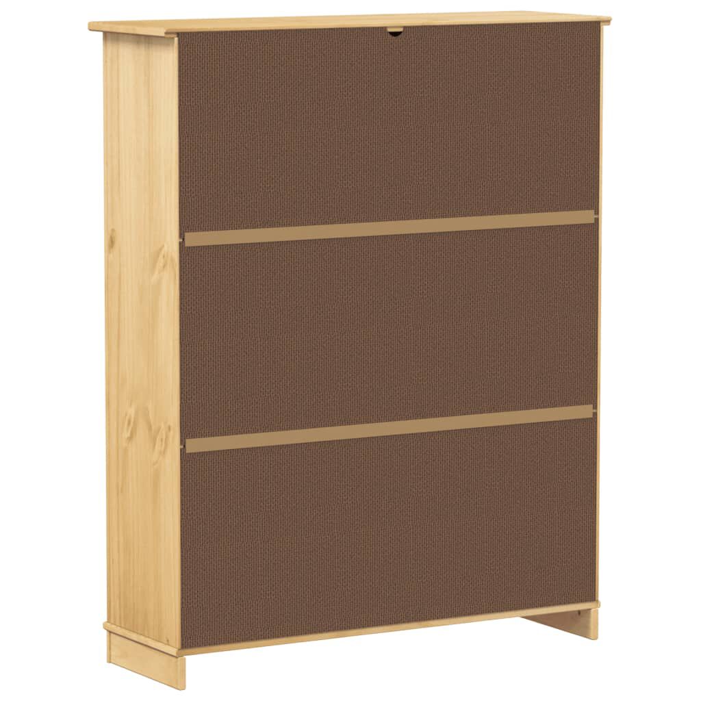 vidaXL Παπουτσοθήκη Corona 99x32x124,5 εκ. από Μασίφ Ξύλο Πεύκου