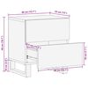 vidaXL Κομοδίνο με συρτάρι Καφέ 40 x 33 x 46 εκ. Μασίφ ξύλο μάνγκο