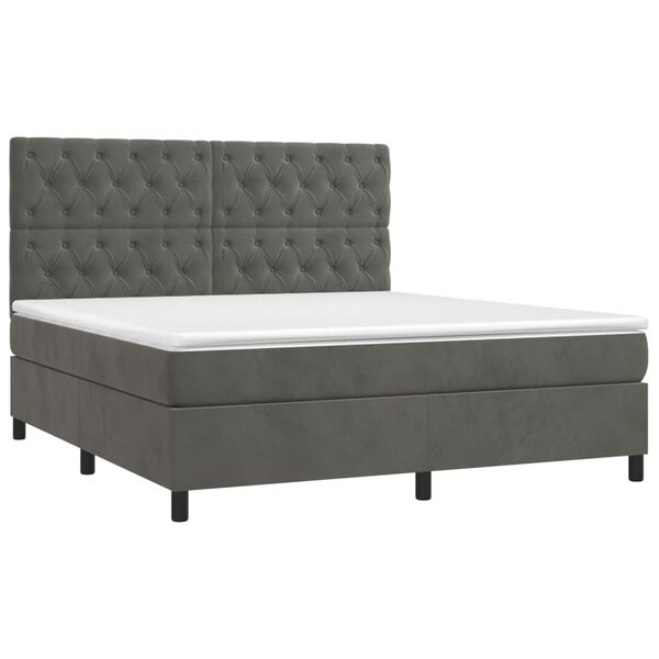 vidaXL &Kappa;&rho;&epsilon;&beta;ά&tau;&iota; Boxspring &mu;&epsilon; &Sigma;&tau;&rho;ώ&mu;&alpha; &Sigma;&kappa;&omicron;ύ&rho;&omicron; &Gamma;&kappa;&rho;&iota; 160x200 &epsilon;&kappa;. &Beta;&epsilon;&lambda;&omicron;ύ&delta;&iota;&nu;&omicron;