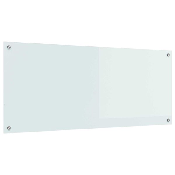 vidaXL Πλακάκι Κουζίνας Λευκό 120x50x0,6 εκ από Σκληρυμένο Γυαλί