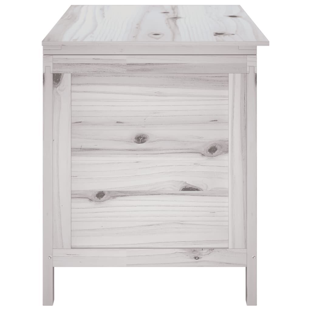vidaXL Μπαούλο Αποθ. Κήπου Λευκό 99x49,5x58,5εκ Μασίφ Ξύλο Ελάτης