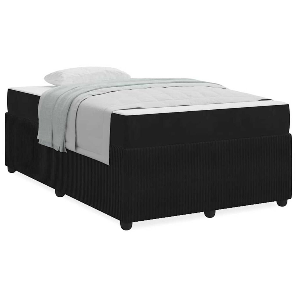 vidaXL Σκελετός κρεβατιού με στρώμα Μαύρο 120 x 200 cm Βελούδο