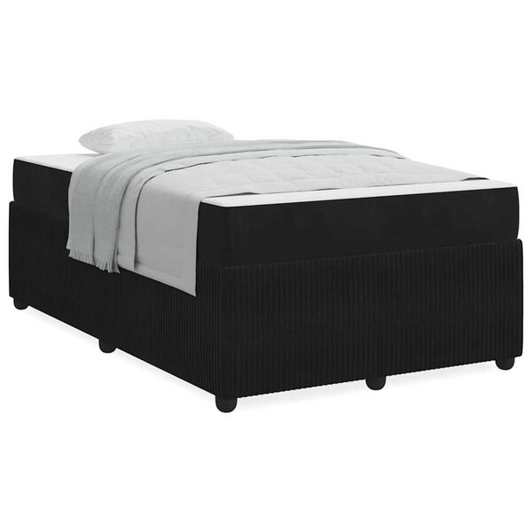 vidaXL Σκελετός κρεβατιού με στρώμα Μαύρο 120 x 200 cm Βελούδο
