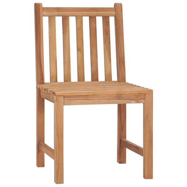 vidaXL Καρέκλες Κήπου 4 Τεμαχίων από Μασίφ Ξύλο Teak με Μαξιλάρια