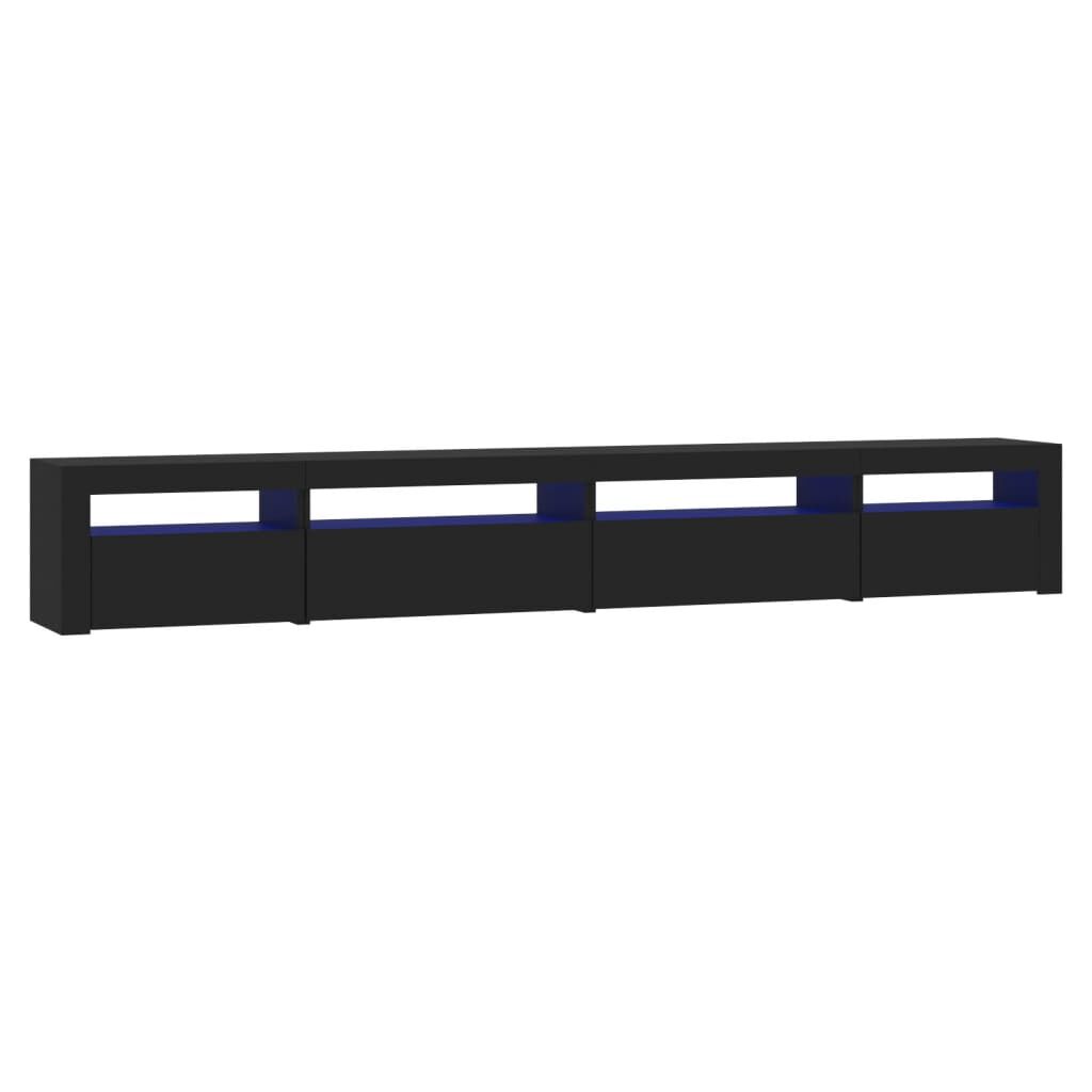 vidaXL Έπιπλο Τηλεόρασης με LED Μαύρο 270x35x40 εκ.