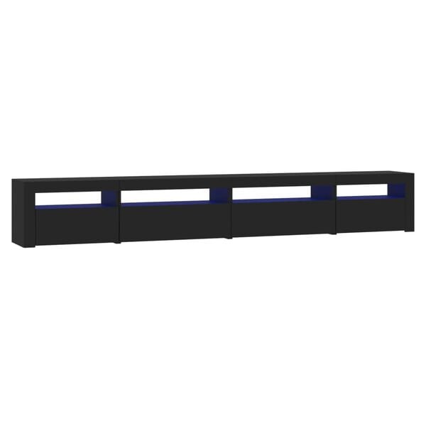 vidaXL Έπιπλο Τηλεόρασης με LED Μαύρο 270x35x40 εκ.