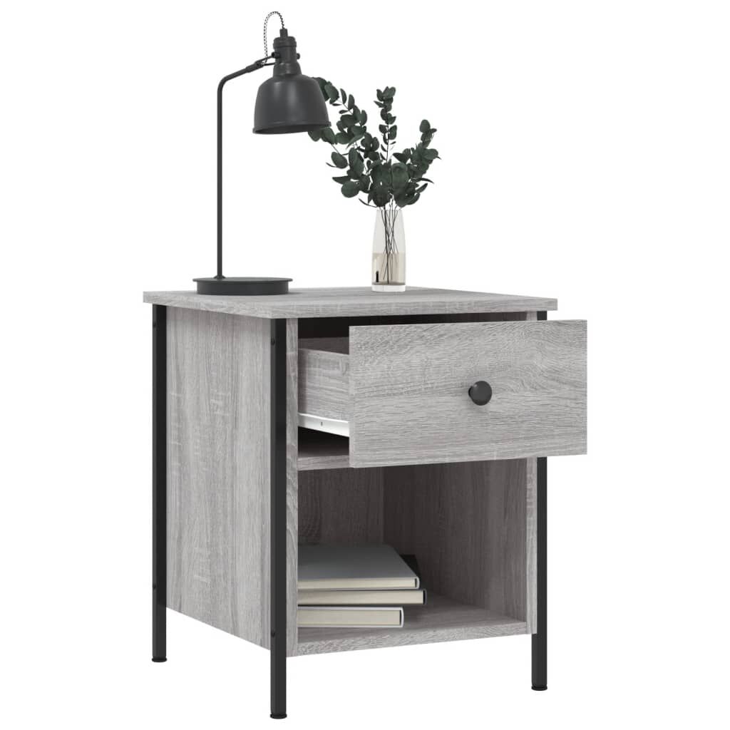 vidaXL Κομοδίνα 2 Τεμ. Γκρι Sonoma 40x42x50 εκ. από Επεξεργασμένο Ξύλο