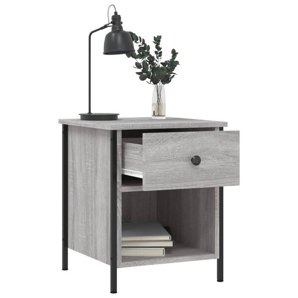 vidaXL Κομοδίνα 2 Τεμ. Γκρι Sonoma 40x42x50 εκ. από Επεξεργασμένο Ξύλο
