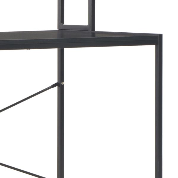 vidaXL Γραφείο Υπολογιστή Μαύρο 120 x 60 x 138 εκ.